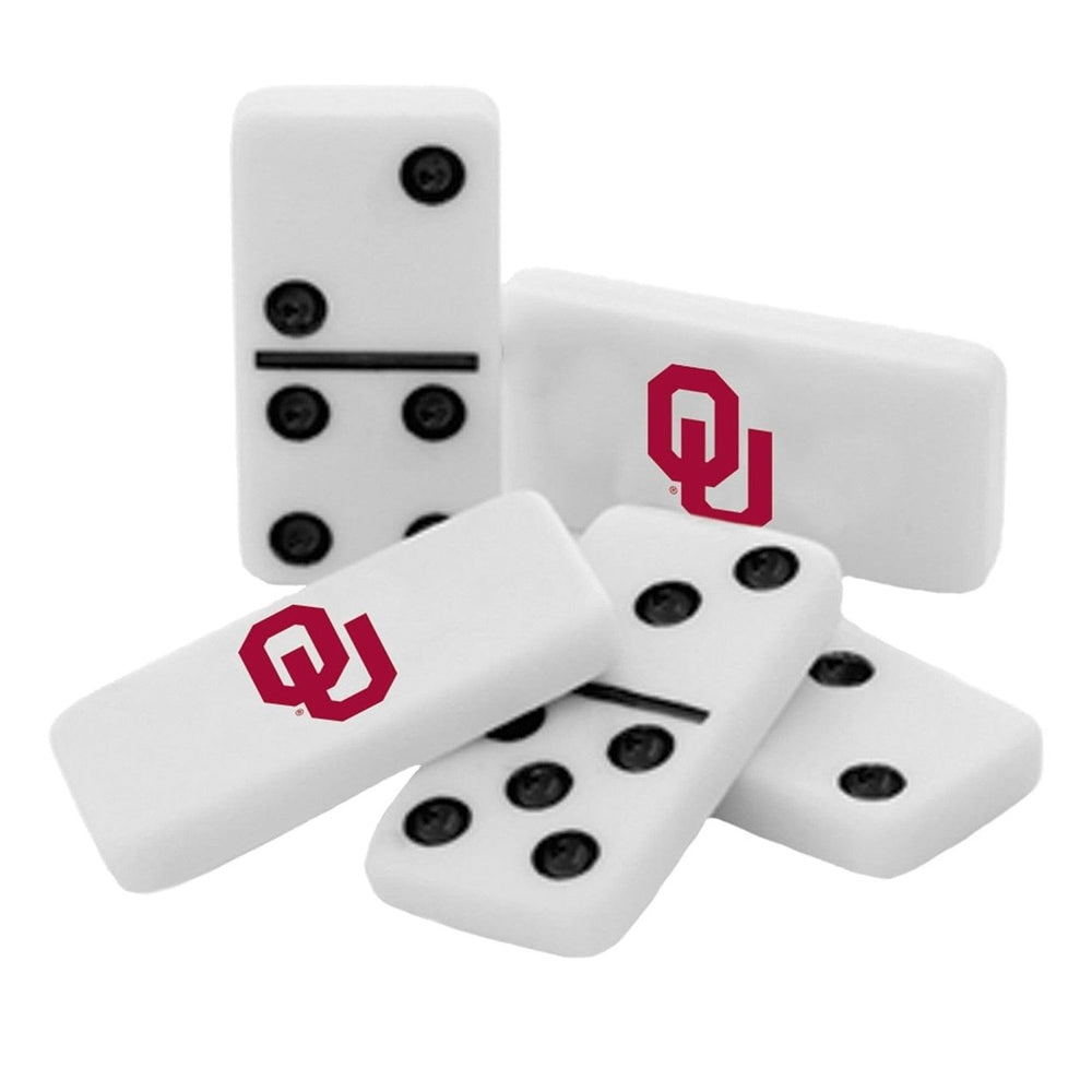 Oklahoma Sooners Double-Six Dominoes Set NCAA Officially Licensed Collectible Tin Image 2