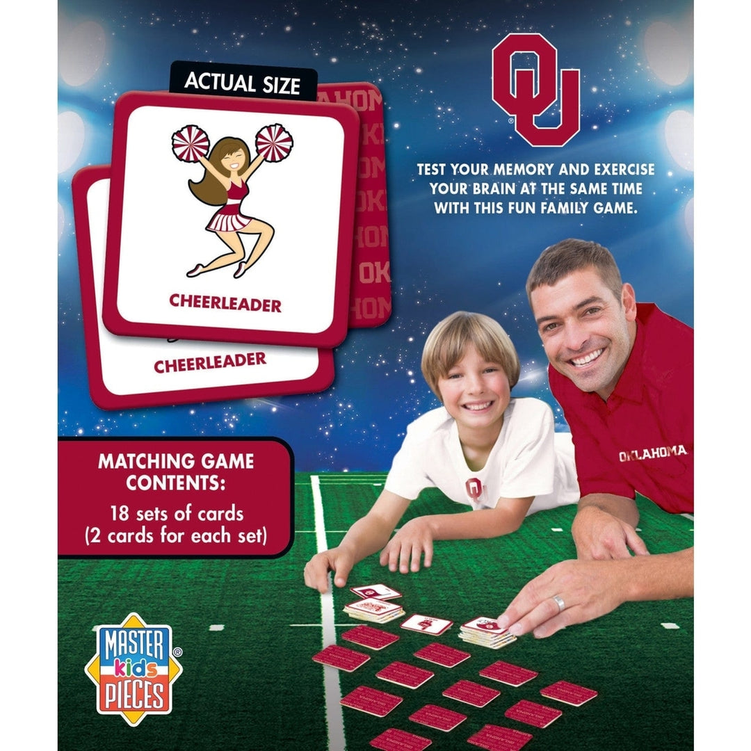 Oklahoma Sooners Matching Game NCAA Family Card Game 18 Unique Pairs Image 3