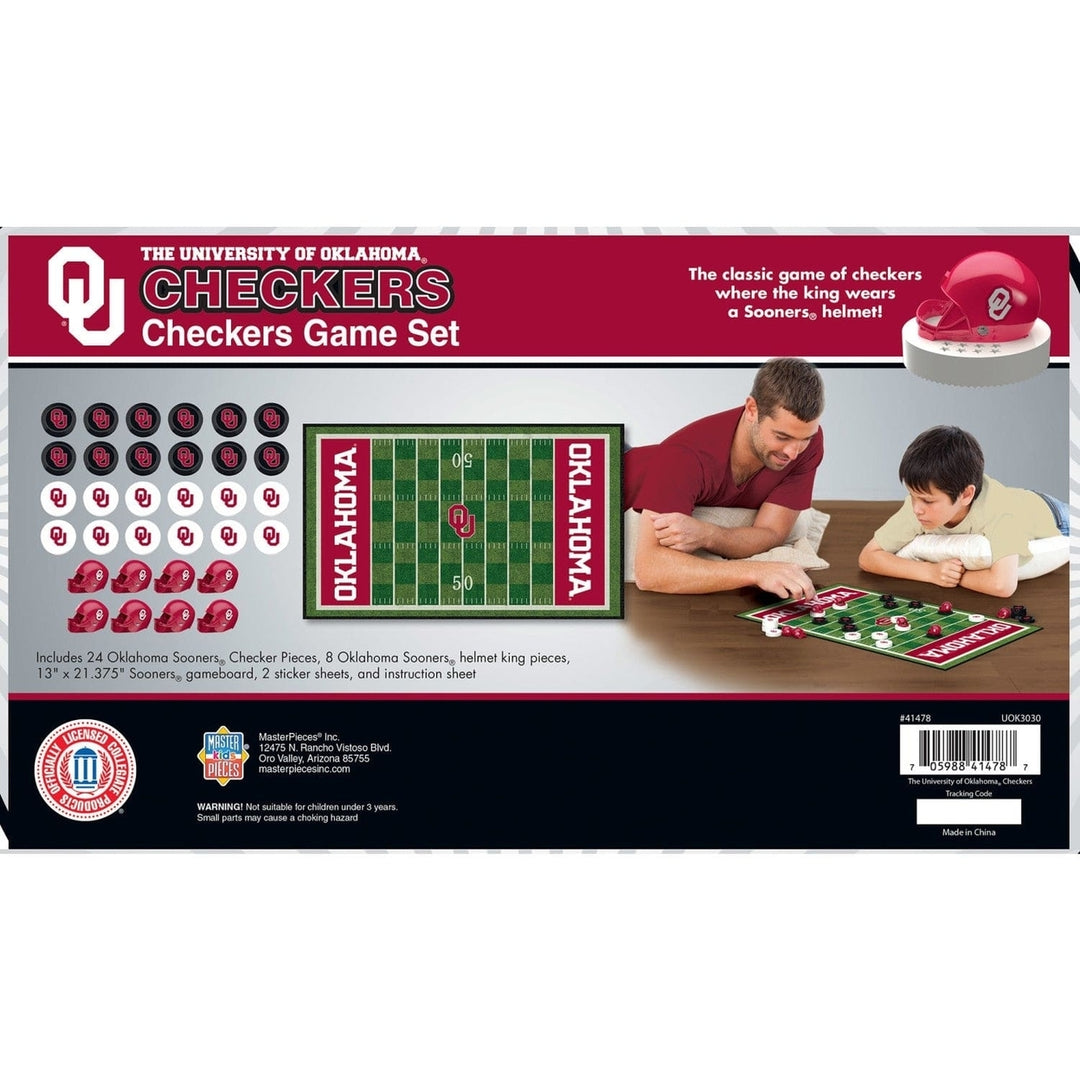 Oklahoma Sooners Checkers Board Game Officially Licensed NCAA 13x21 inch Image 3