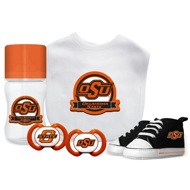 Oklahoma State Cowboys Baby Gift Set 5-Piece BPA-Free Cotton Unisex 0-12 Months Image 1