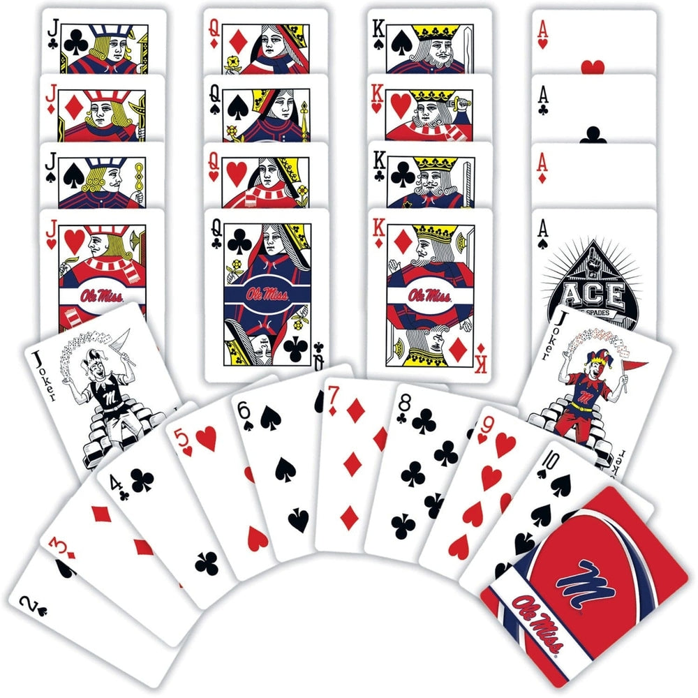 Ole Miss Rebels Playing Cards 54 Card Deck NCAA Team Cards Set Image 2