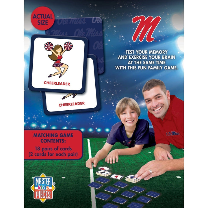 Ole Miss Rebels Matching Game NCAA Family Fun Memory Game Durable Picture Cards Image 3