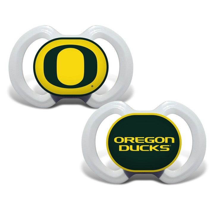 Oregon Ducks NCAA Pacifier 2-Pack BPA-Free Orthodontic Silicone Infant 3+ Months Image 1