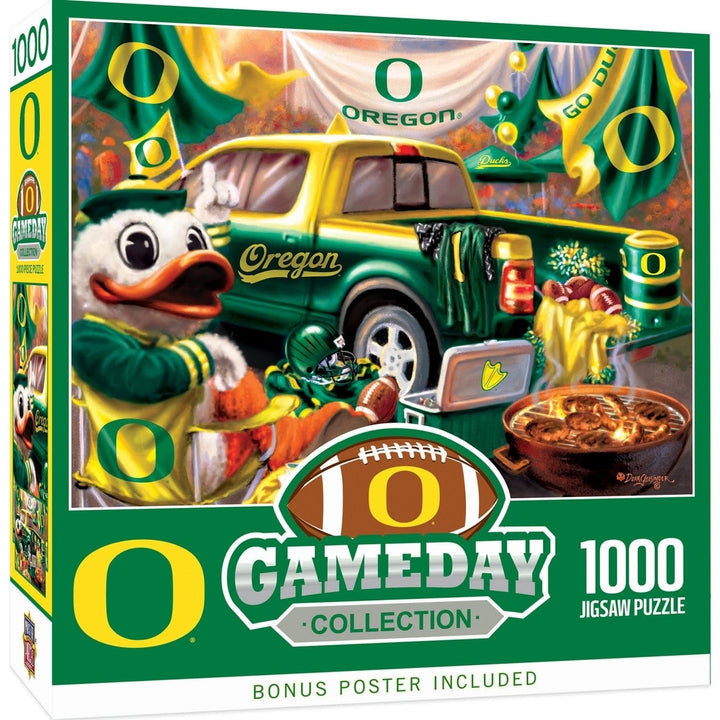 Oregon Ducks Gameday 1000 Piece Jigsaw Puzzle NCAA 100% Recycled Material Image 1