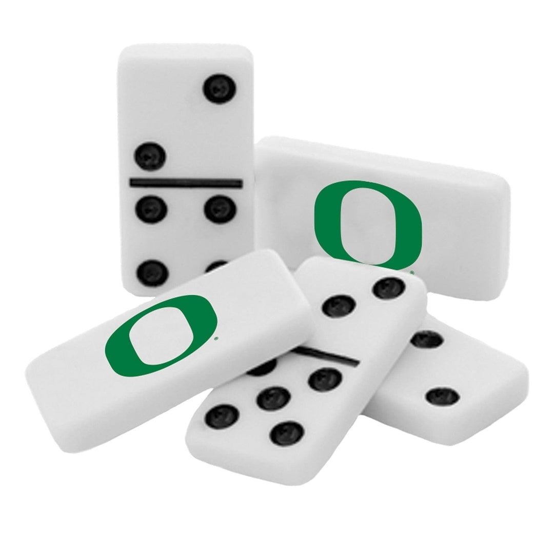 Oregon Ducks Dominoes Set 28 Resin Tiles in Collectible Tin Officially Licensed Image 2