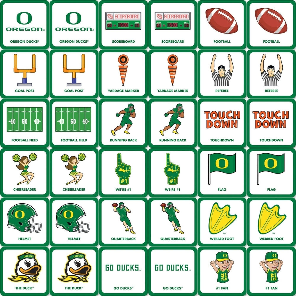 Oregon Ducks Matching Game NCAA Family Memory Card Game Durable Picture Cards Image 2