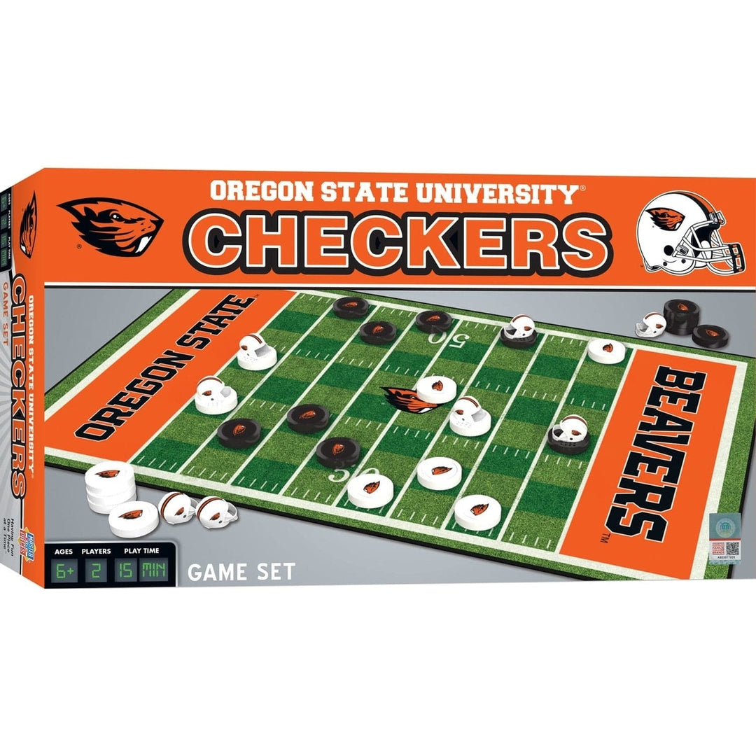 Oregon State Beavers Checkers Board Game NCAA Officially Licensed 24 Pieces Image 1