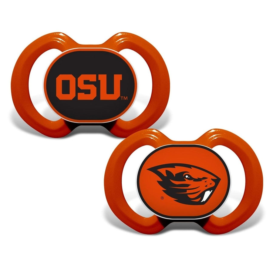 Oregon State Beavers Pacifiers 2-Pack BPA-Free Orthodontic Silicone Infant 3+ Months Image 1