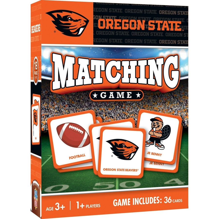 Oregon State Beavers Matching Game NCAA Family Fun Memory Game 18 Pair Cards Image 1