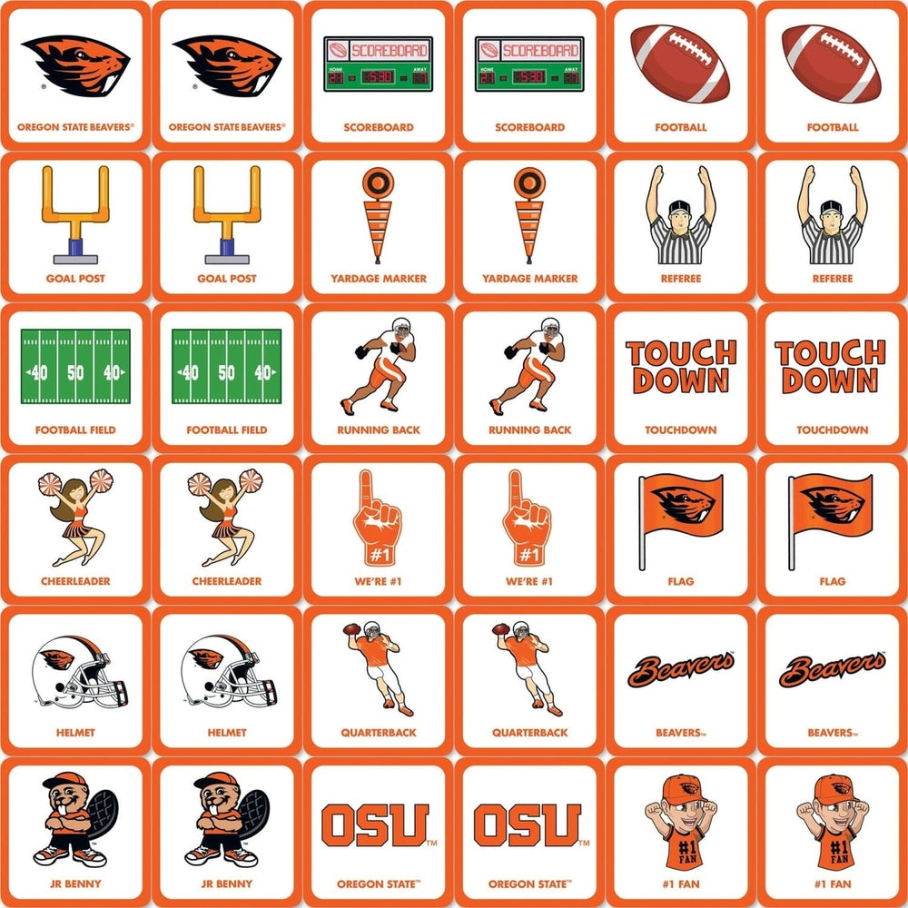 Oregon State Beavers Matching Game NCAA Family Fun Memory Game 18 Pair Cards Image 2