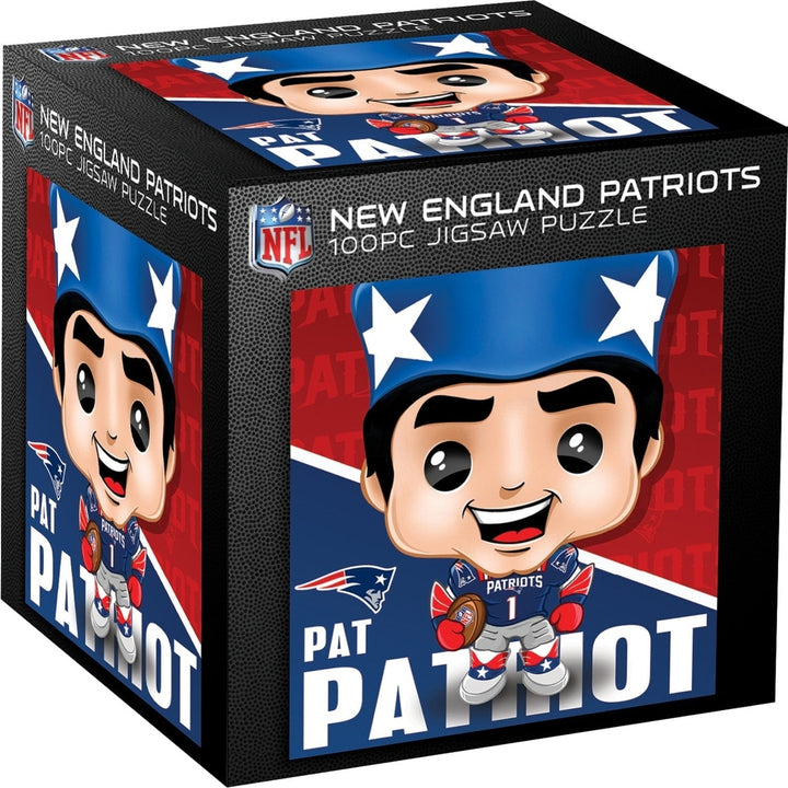 Pat Patriot England Patriots Mascot 100 Piece Jigsaw Puzzle 10x10 Inch Image 1