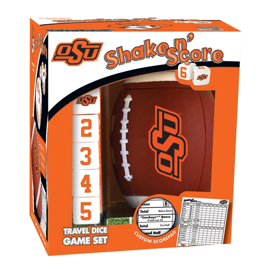 Oklahoma State Cowboys Shake n Score Dice Game Travel Game for Fans Ages 6+ Image 1