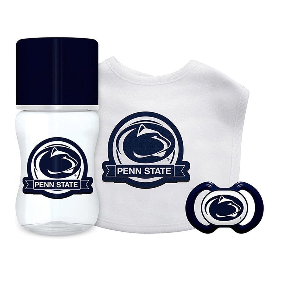 Penn State Nittany Lions 3-Piece Baby Gift Set Unisex BPA-Free Cotton Bib Image 1