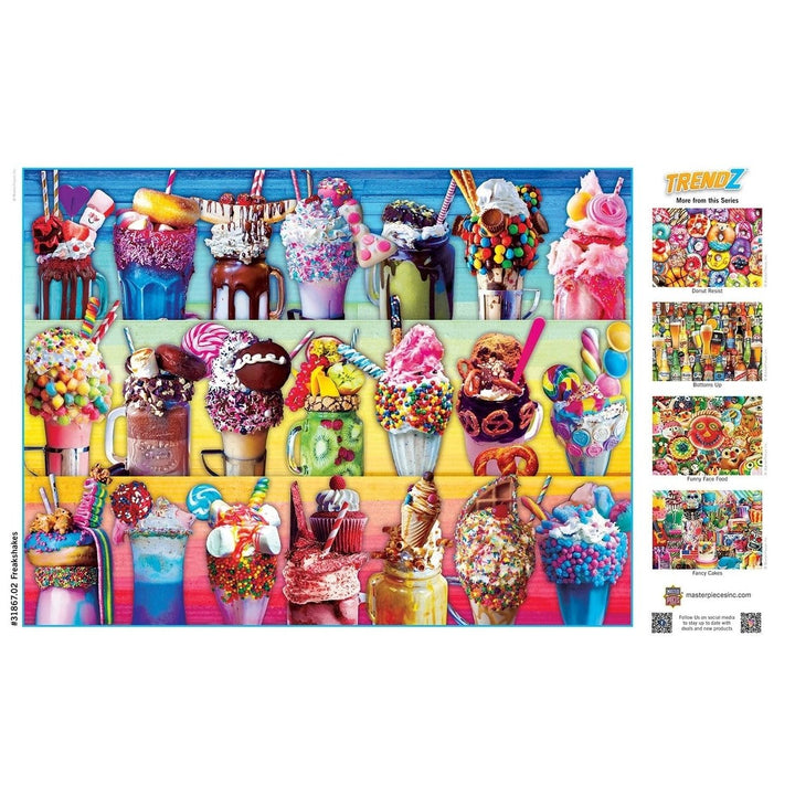 Trendz 300 Piece EZ Grip Jigsaw Puzzle MasterPieces Colorful Freakshakes Design Image 4