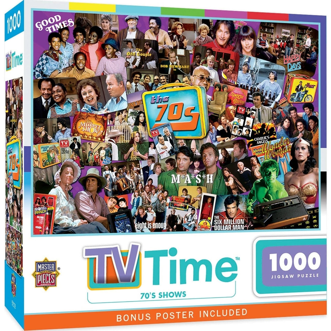 TV Time - 70s Shows 1000 Piece Jigsaw Puzzle Image 1