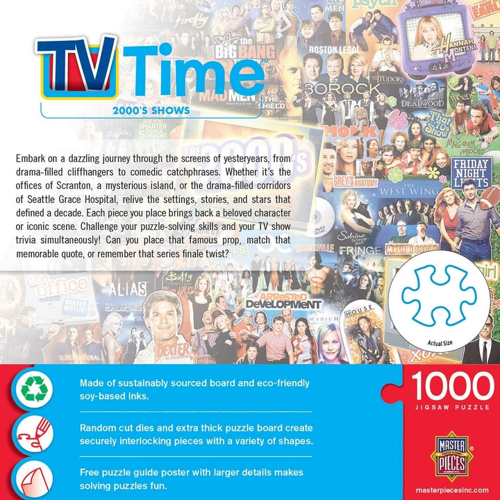 TV Time - 2000s Shows 1000 Piece Jigsaw Puzzle Image 3