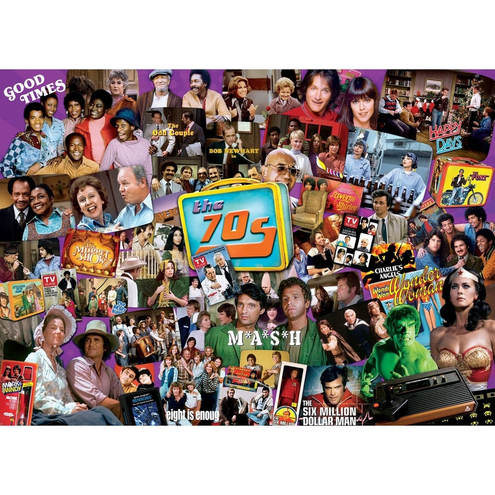 TV Time - 70s Shows 1000 Piece Jigsaw Puzzle Image 2