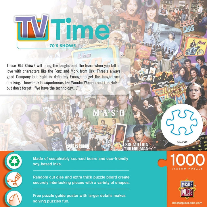 TV Time - 70s Shows 1000 Piece Jigsaw Puzzle Image 3