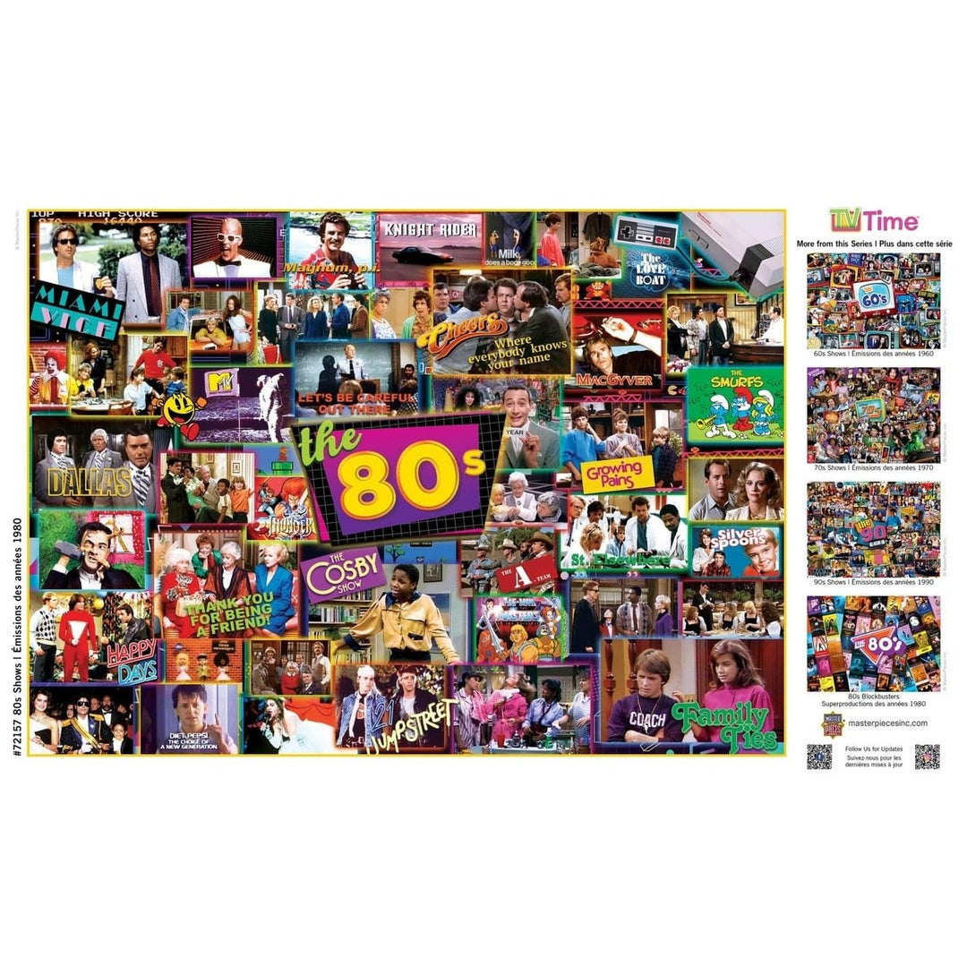 MasterPieces 80s TV Shows 1000 Piece Jigsaw Puzzle 19.25 x 26.75 Recycled Material Image 4