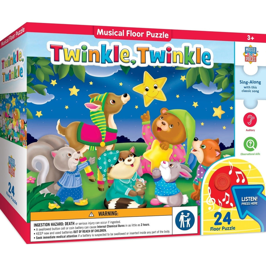 Twinkle Twinkle Musical Floor Puzzle 24 Piece Alphabet Sound 18x24 for Kids Image 1