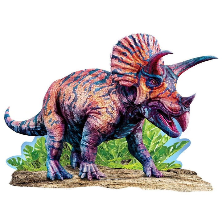 Triceratops 100 Piece Shaped Jigsaw Puzzle Eco-Friendly Recycled Board Image 2