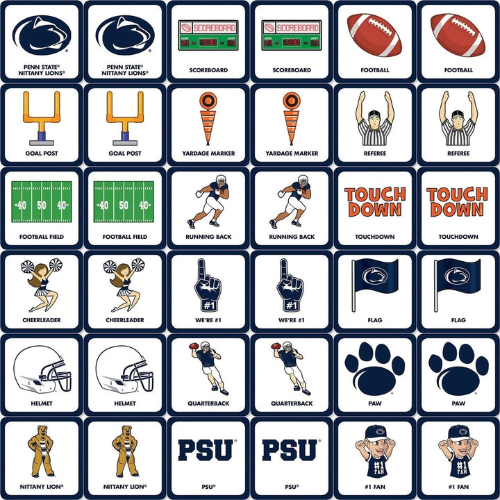 NCAA Penn State Nittany Lions Matching Game Family Fun Memory Card Game Image 2