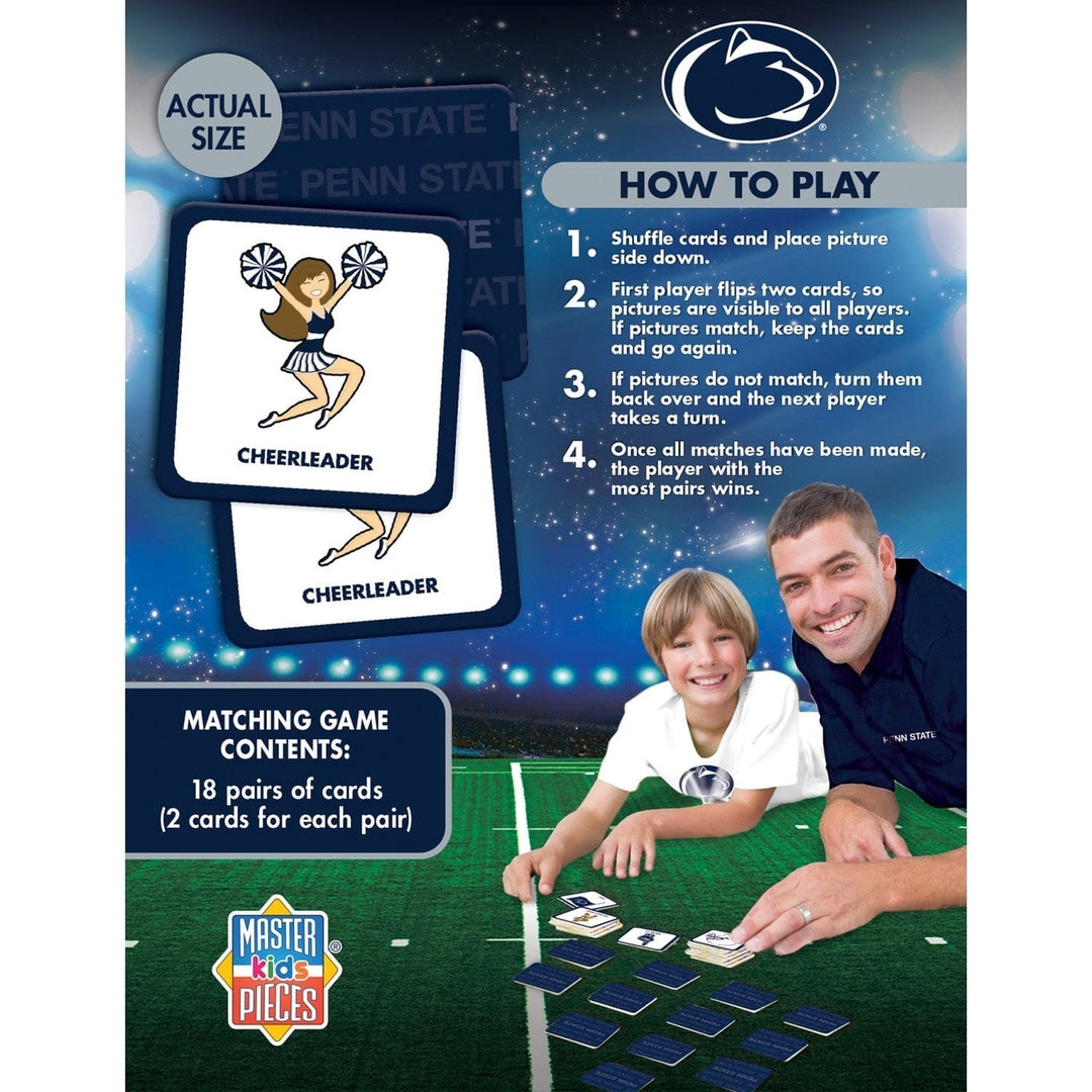 NCAA Penn State Nittany Lions Matching Game Family Fun Memory Card Game Image 3