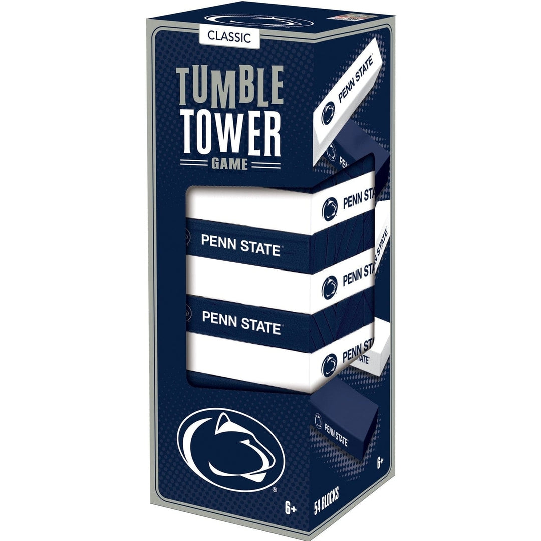 Penn State Nittany Lions Tumble Tower Game NCAA Wooden Blocks 54 Piece Set Image 1