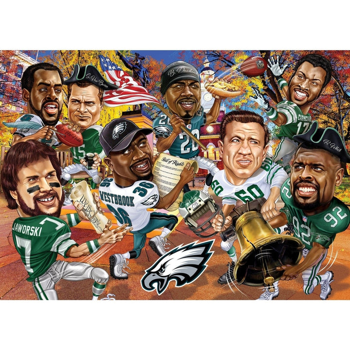 Philadelphia Eagles 500 Piece Jigsaw Puzzle NFL All Time Greats Eco-Friendly Image 2