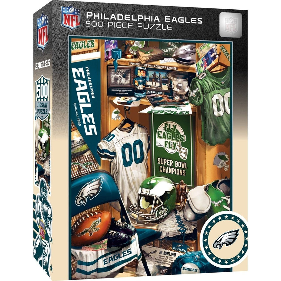 Philadelphia Eagles Locker Room Jigsaw Puzzle 500 Pieces Eco-Friendly Material Image 1