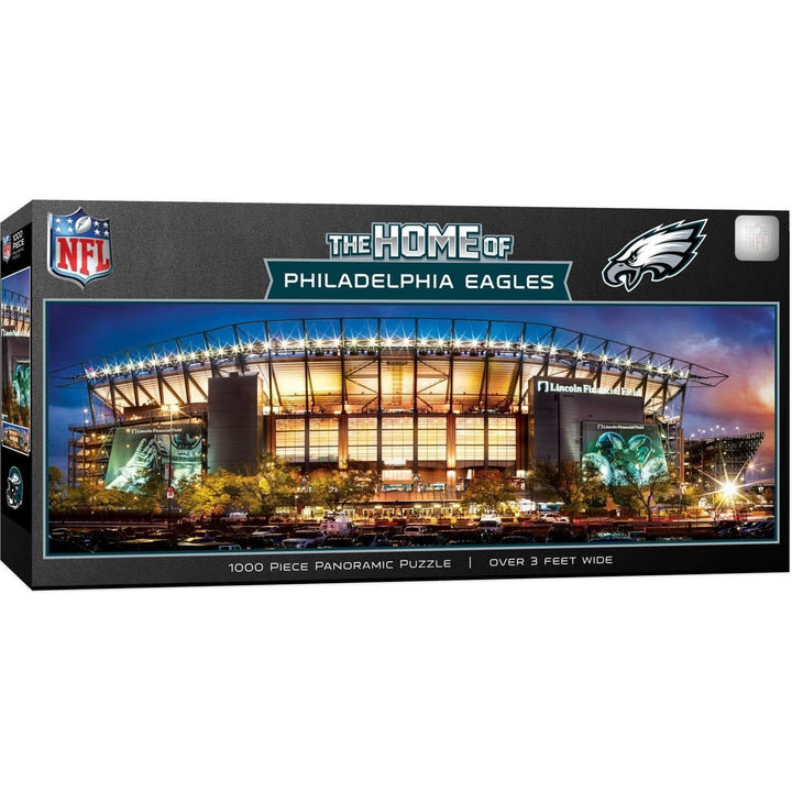 Philadelphia Eagles 1000 Piece Panoramic Jigsaw Puzzle Stadium View Made in USA Image 1