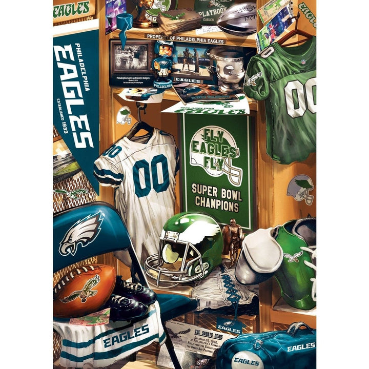 Philadelphia Eagles Locker Room Jigsaw Puzzle 500 Pieces Eco-Friendly Material Image 2