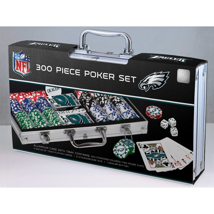 Philadelphia Eagles 300 Piece Poker Set Image 1