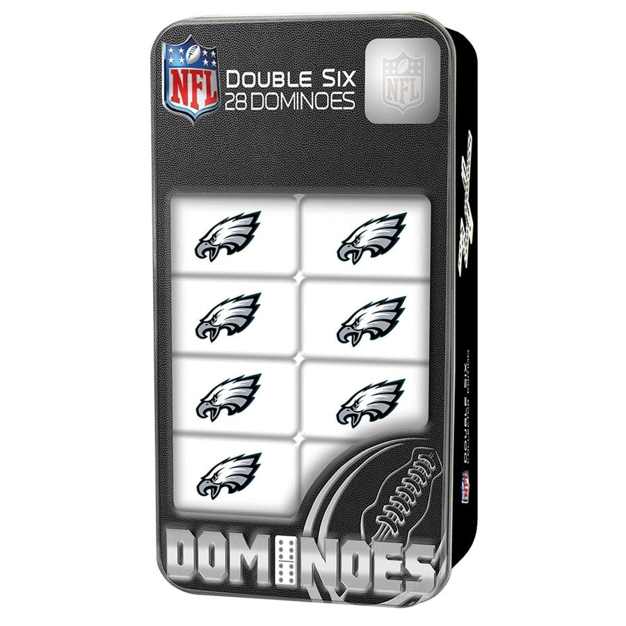 Philadelphia Eagles Dominoes Set Officially Licensed Collectible Tin 28 Pieces Image 1