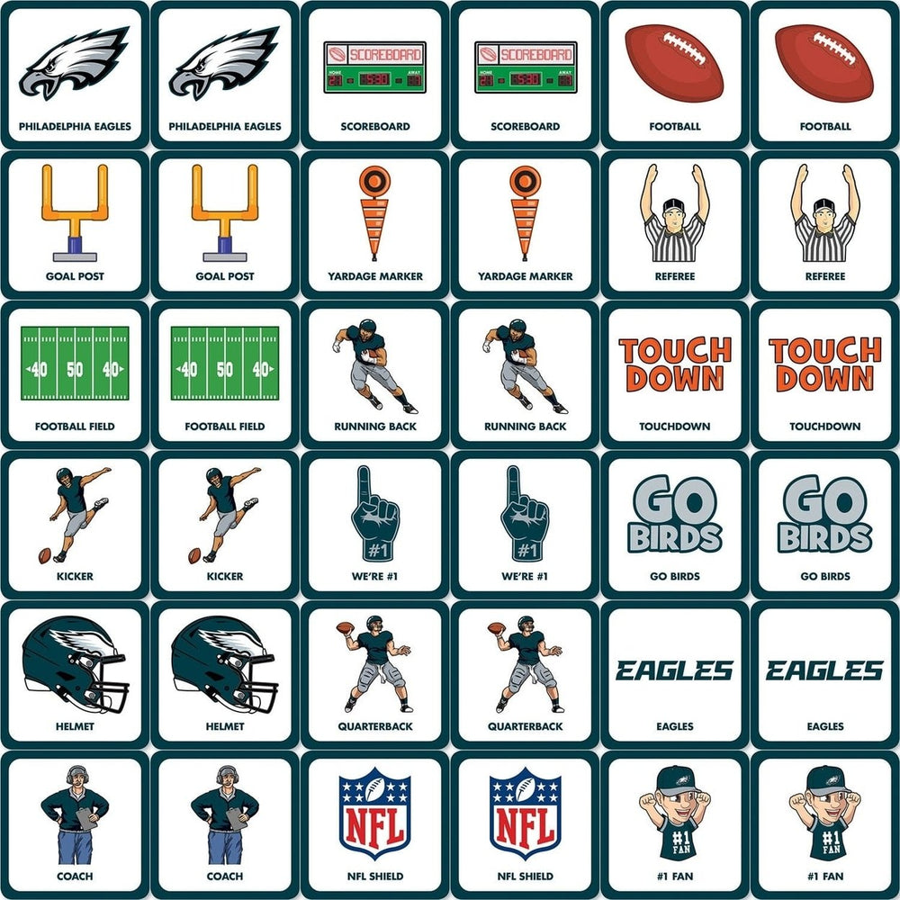 NFL Philadelphia Eagles Matching Game Family Fun for Kids Adults Memory Game Image 2