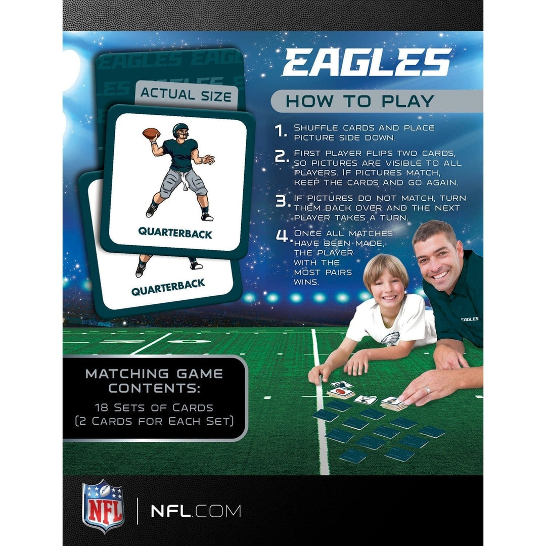 NFL Philadelphia Eagles Matching Game Family Fun for Kids Adults Memory Game Image 3