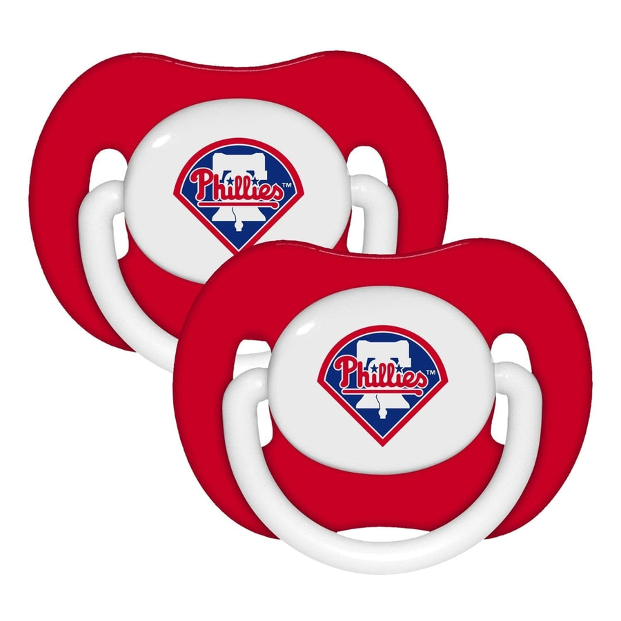 Philadelphia Phillies Pacifier 2-Pack BPA-Free Silicone Baby Soother Infant Image 1