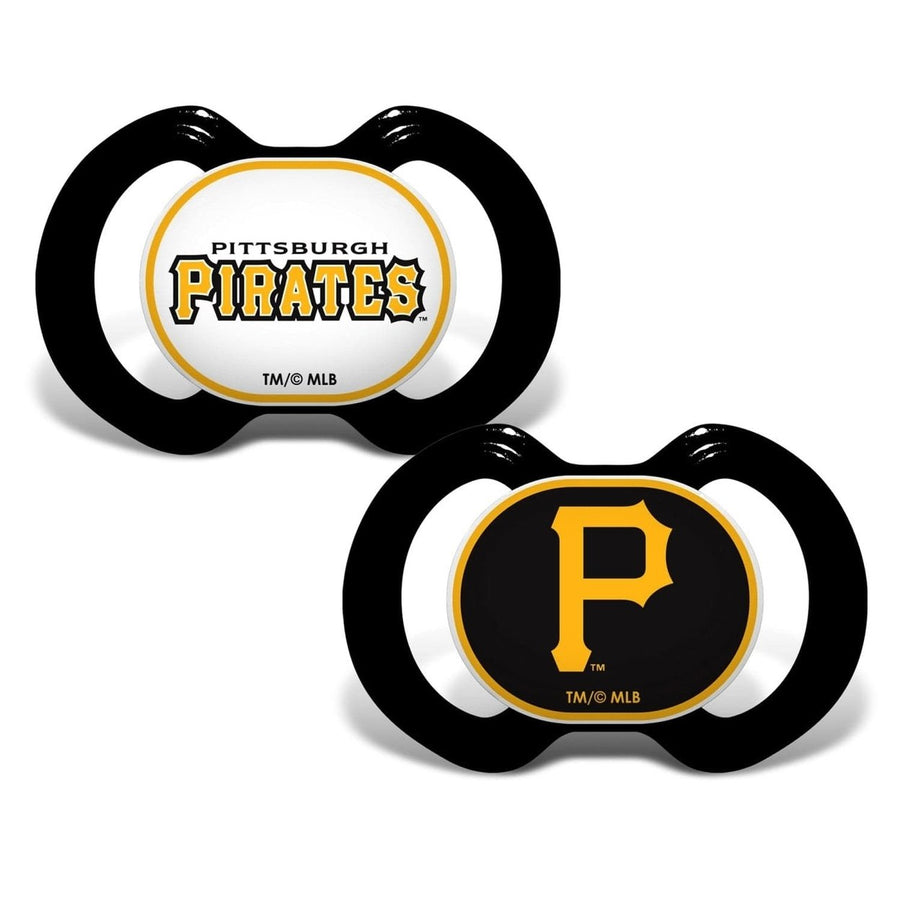 Pittsburgh Pirates Pacifier 2-Pack BPA-Free Silicone Nipple Infant Safety Image 1