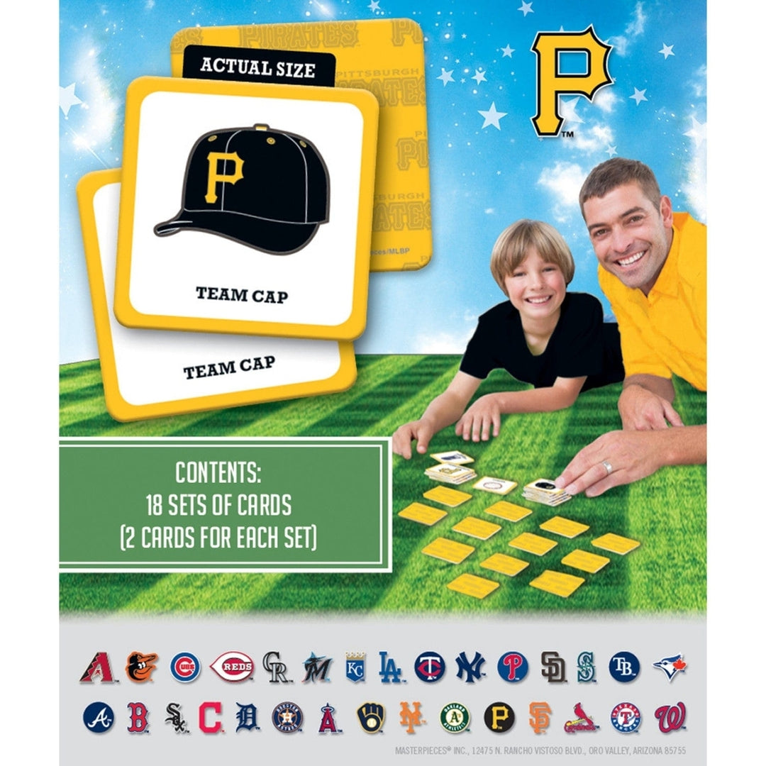 Pittsburgh Pirates Matching Game MLB Family Fun Memory Card Game 18 Pairs Image 3