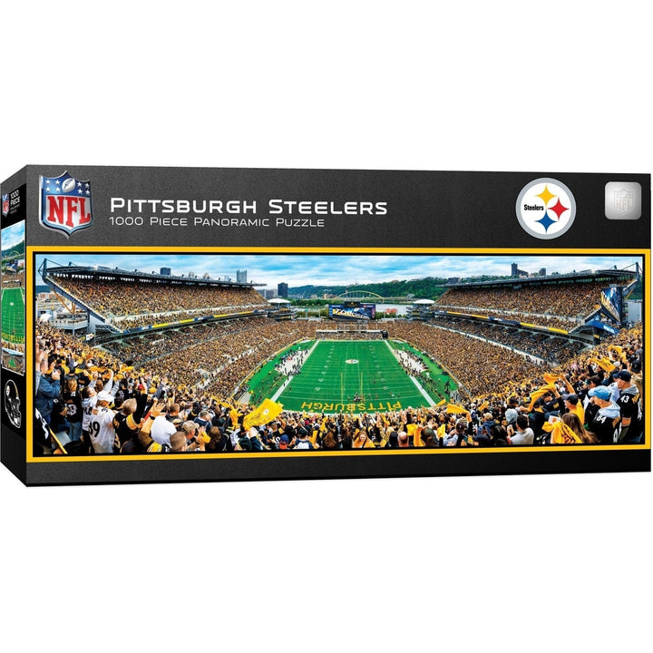 Pittsburgh Steelers - 1000 Piece Panoramic Jigsaw Puzzle - End View Image 1