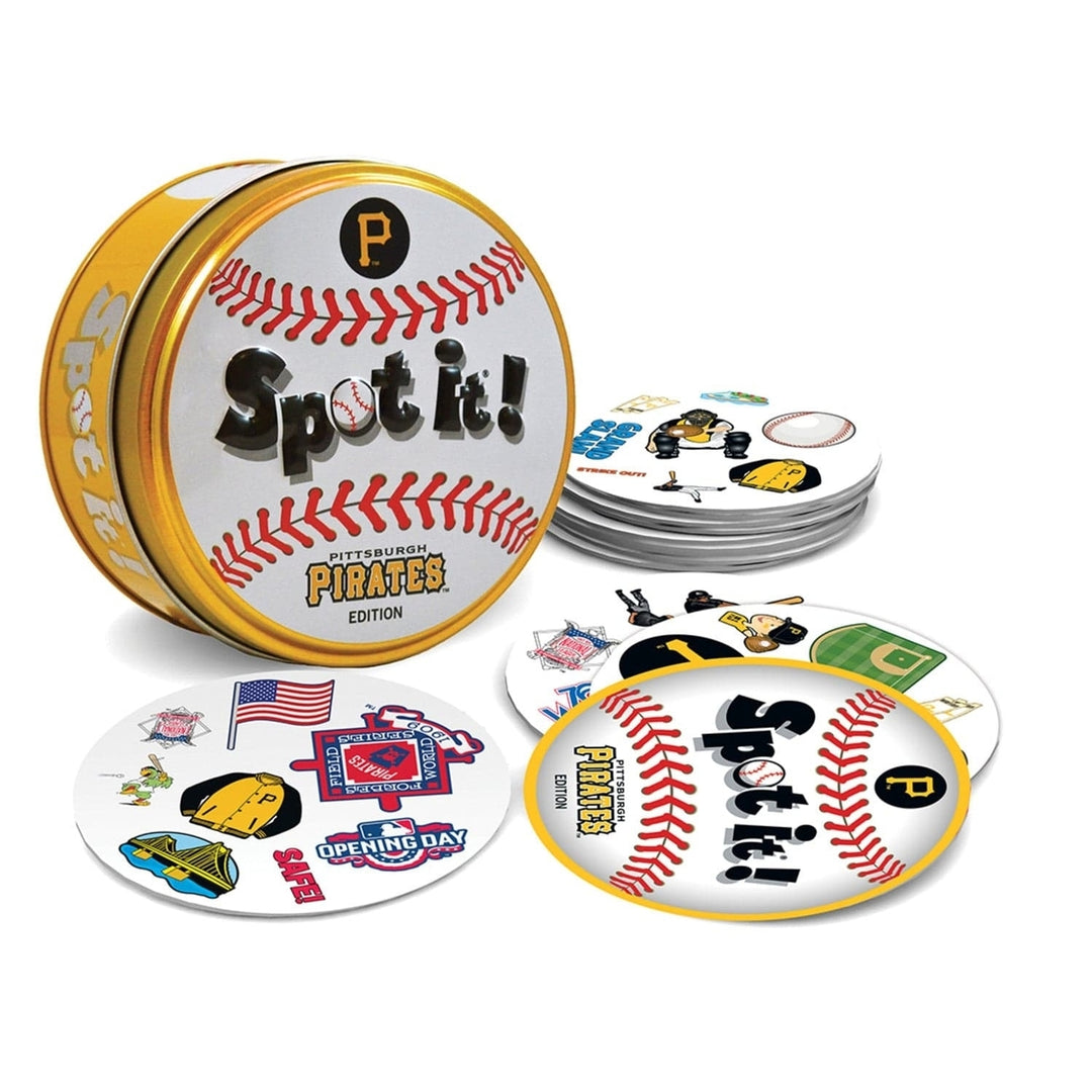 Pittsburgh Pirates Spot It Card Game MLB Family Fun 55 Cards Ages 7 and Up Image 2