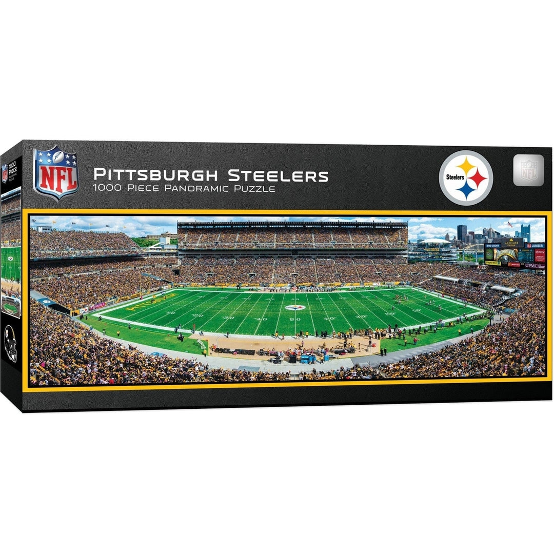 Pittsburgh Steelers - 1000 Piece Panoramic Jigsaw Puzzle - Center View Image 1