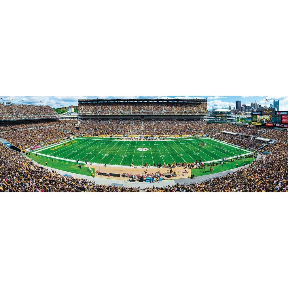 Pittsburgh Steelers - 1000 Piece Panoramic Jigsaw Puzzle - Center View Image 2