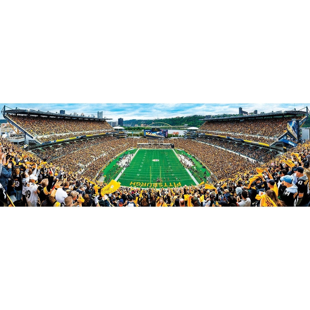 Pittsburgh Steelers - 1000 Piece Panoramic Jigsaw Puzzle - End View Image 2