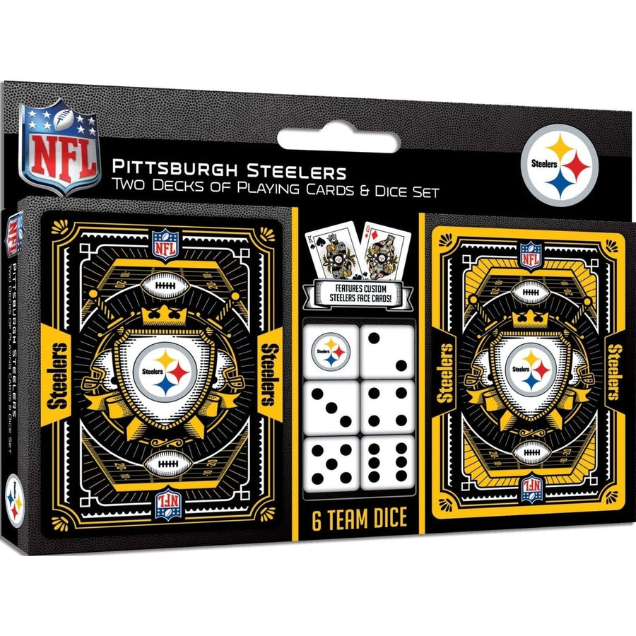 Pittsburgh Steelers - 2-Pack Playing Cards and Dice Set Image 1