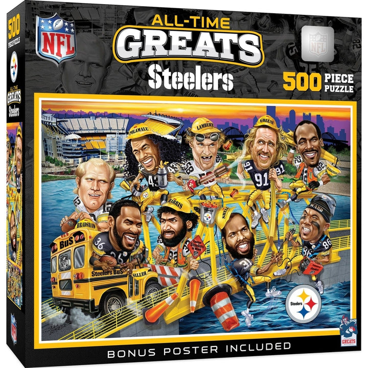 Pittsburgh Steelers - All Time Greats 500 Piece Jigsaw Puzzle Image 1