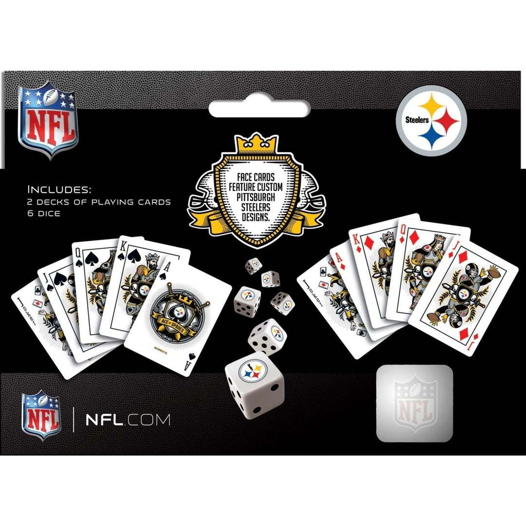 Pittsburgh Steelers - 2-Pack Playing Cards and Dice Set Image 3