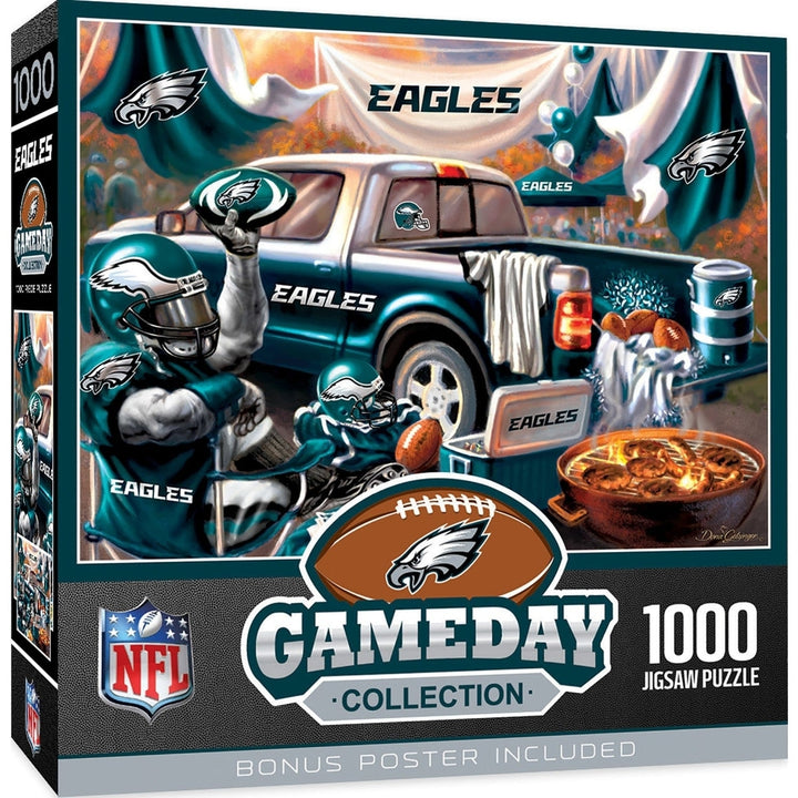 Philadelphia Eagles 1000 Piece Jigsaw Puzzle NFL Eco-Friendly Recycled Chipboard Image 1