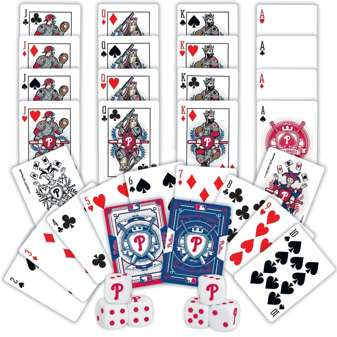 Philadelphia Phillies 2-Pack Playing Cards and Dice Set MLB Team Merchandise Image 2