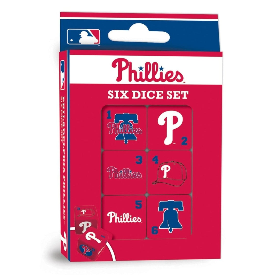 Philadelphia Phillies Dice Set 19mm D6 Gaming Dice 6-Piece Team Colors Image 1